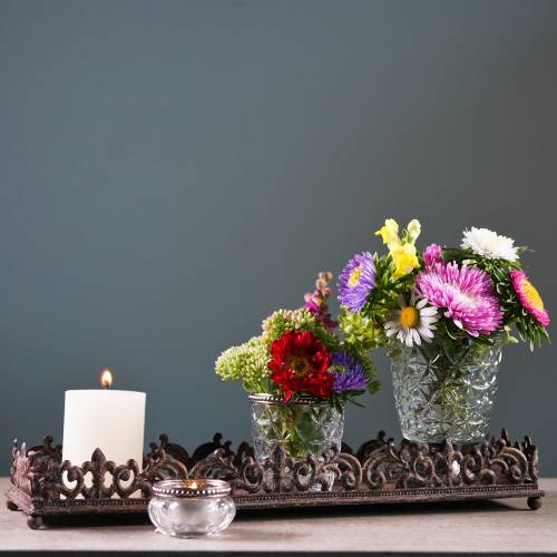 Floristik24 Dekorationsbricka antikbrun 2st