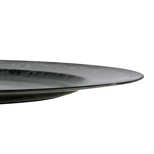 Floristik24 Dekorativ tallrik antracit Ø33cm