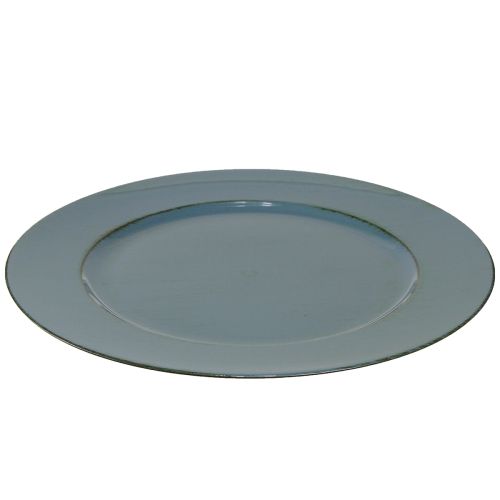 Artikel Dekorativ tallrik plast dekorativ plasttallrik petrolbrun Ø33cm