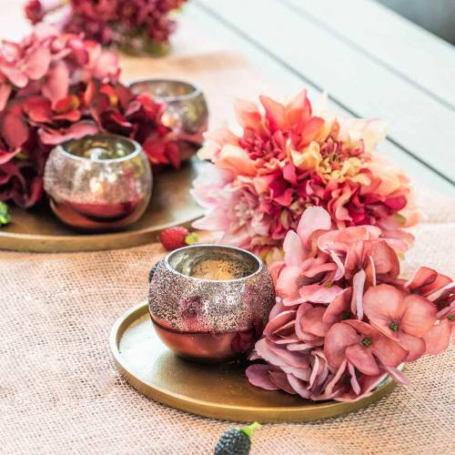 Floristik24 Dekorativ tallrik lera Ø20cm guld