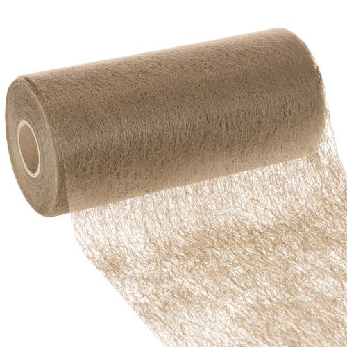 Borddekorationsrulle i brunt, non-woven-tyg, 24 cm x 25 m, för festbord