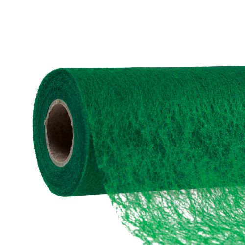 Floristik24 Dekorativ bordslöpare i fleece dekorativ bordslöpare i fleece grön 23cm 25m