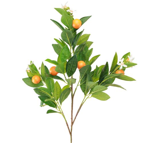 Floristik24 Dekorativ orange gren och blommor Konstgjord orange gren 78cm