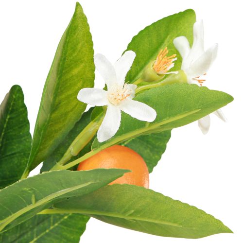 Artikel Dekorativ orange gren och blommor Konstgjord orange gren 78cm