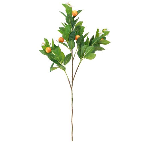 Artikel Dekorativ orange gren och blommor Konstgjord orange gren 78cm