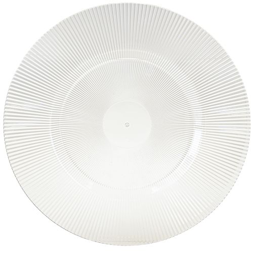 Dekorativ tallrik med spår, plasttallrik, genomskinlig plasttallrik Ø33cm