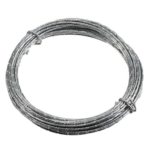 Diamant aluminiumtråd silver 2mm 10m