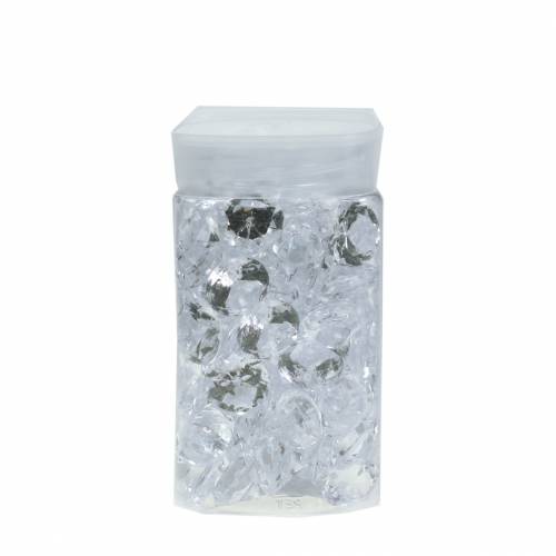 Floristik24 Dekorativa stenar diamant akryl klar Ø1,8cm 150g spridd dekoration