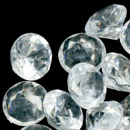 Artikel Dekorativa stenar diamantklar Ø2,8 cm 150 g bordsdekoration