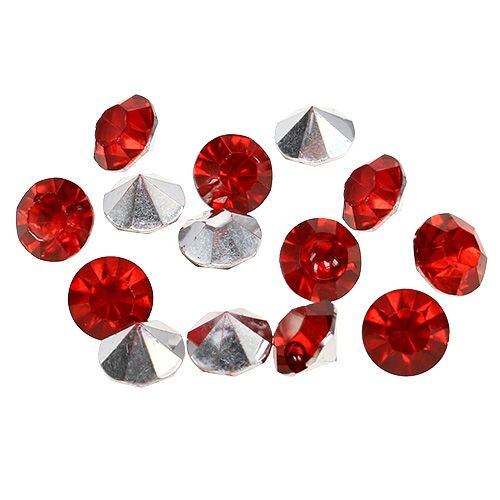 Floristik24 Diamant akryl 8mm röd 50g