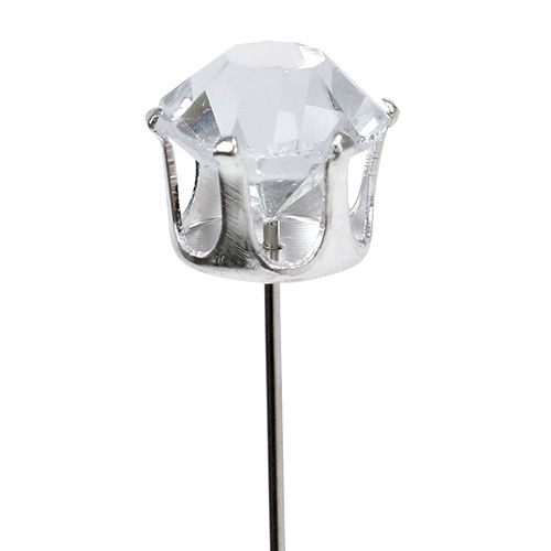 Floristik24 Diamantnål silver Ø10mm L6cm 36st