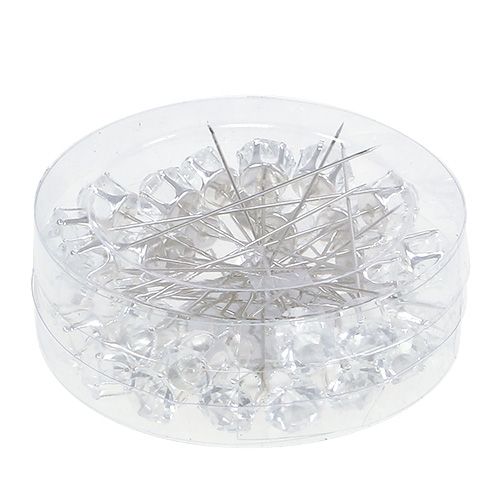 Floristik24 Diamantnål silver Ø10mm L6cm 36st
