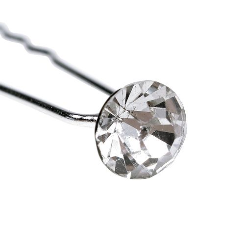 Floristik24 Diamantnål bröllop silver Ø8mm L7cm 20 st