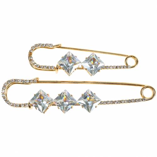 Säkerhetsstift smycken stift diamantguld 2st