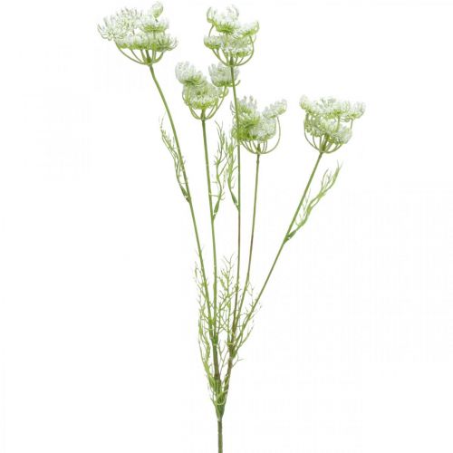 Dillblomning, konstgjord växt, konstgjorda örter grön, vit L80cm