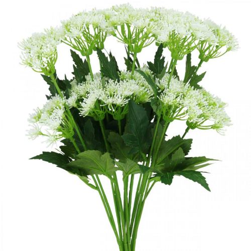 Dillblommande, konstgjorda örter, dekorativ växt grön, vit 49cm 9st