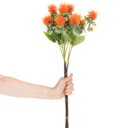 Konstgjord orange safflor som konstgjord blomma för vaser och dekoration, 55 cm, 4 stycken | Floristik24.se