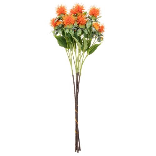 Konstgjord orange safflor som konstgjord blomma för vaser och dekoration, 55 cm, 4 stycken | Floristik24.se