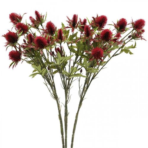 Floristik24 Thistle Artificial Flower Red Burgundy 10 Flower Heads 68cm 3st
