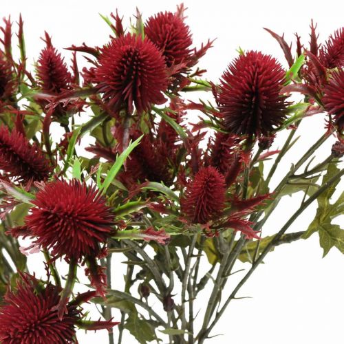 Artikel Thistle Artificial Flower Red Burgundy 10 Flower Heads 68cm 3st
