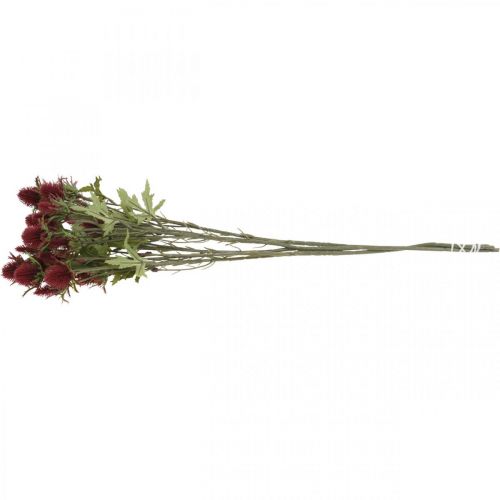 Floristik24 Thistle Artificial Flower Red Burgundy 10 Flower Heads 68cm 3st