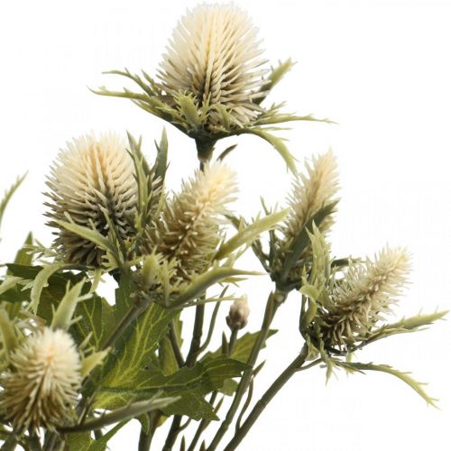 Artikel Tistel konstgjord deco grenkräm 10 blomhuvuden 68cm 3st