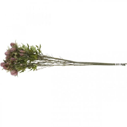 Artikel Tistel Konstgjord stjälk Blomma Rosa 10 Blommhuvuden 68cm 3st