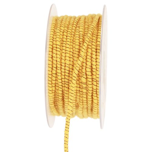 Ulltråd med trådfiltsnöre glimmergul brons Ø5mm 33m