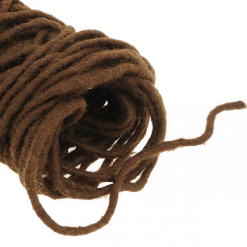Artikel Vektråd mörkbrun, ullsnöre med tråd, floristtillbehör L30m