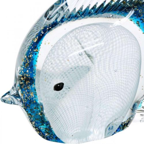 Floristik24 Doktor fiskfigur gjord av glas med glitter 14cm