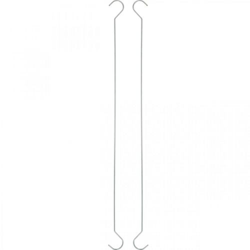 Artikel Metallkrok, dubbelkrok silver XL L40cm 5st