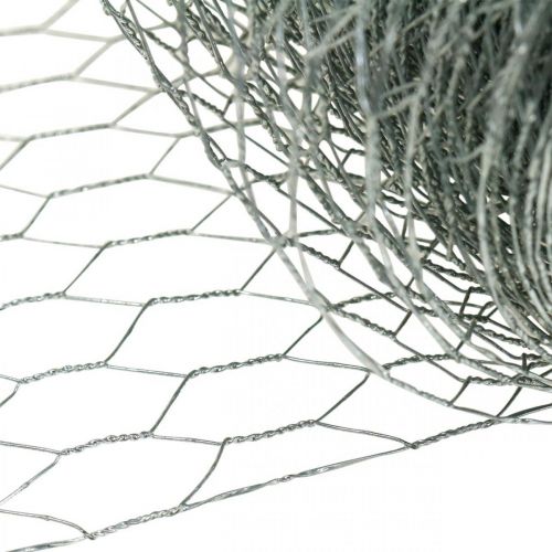 Floristik24 Hexagonal Tråd Galvaniserad Silver Kanin Tråd 50cm×10m