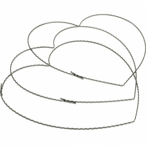 Artikel Trådhjärtan 25cm vågringar bindningsring för dörrkrans 10 st