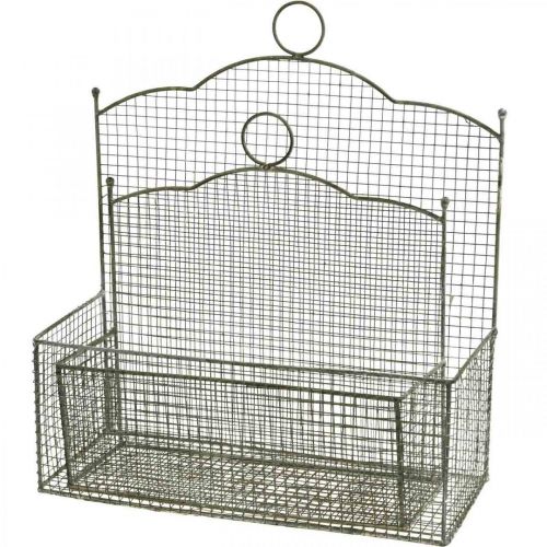 Artikel Trådkorg, väggkorg, växtkorg Shabby Chic L38/32cm set om 2