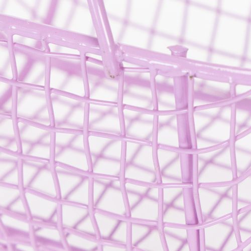 Artikel Trådkorg med trähandtag, perfekt för modernt boende och elegant inredning, 17 cm, 6 stycken