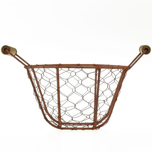 Artikel Trådkorg metallkorg med handtag trärostdekoration Ø18cm