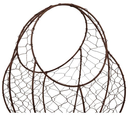 Artikel Trådkorg rost metallkorg med handtag 22,5x11,5x26,5cm