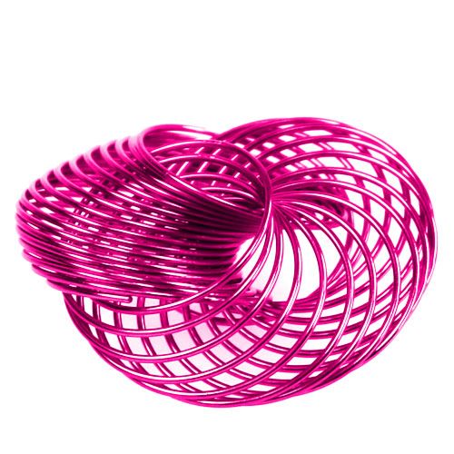 Floristik24 Trådhjul Rosa Ø4,5cm 6st