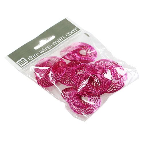 Floristik24 Trådhjul Rosa Ø4,5cm 6st