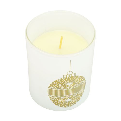 Artikel Doftljus julljus glas vit julljus 7,5cm