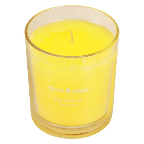 Artikel Doftljus i glas sommardoft Frangipani Gul H8cm