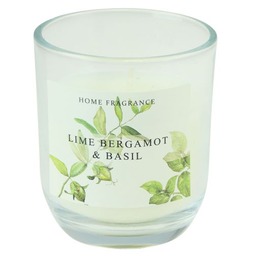 Artikel Doftljus i glas bergamott lime basilika Ø7,5cm H8,5cm