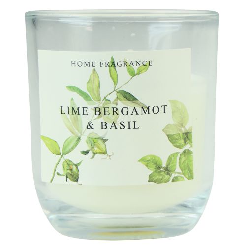 Artikel Doftljus i glas bergamott lime basilika Ø7,5cm H8,5cm