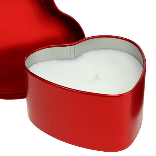 Floristik24 Duftljus hjärtaform rosa / röd 7cm x3.5cm 2st