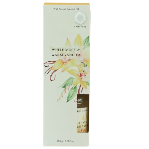 Artikel Doftpinnar rumsdoft glas vanilj vit mysk 100ml
