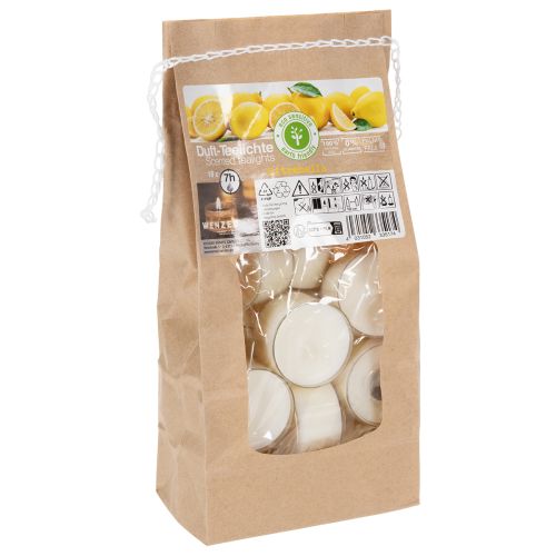 Artikel Citronelladoftande värmeljus för romantiska kvällar hemma eller i trädgården, 25 mm, 7 timmar, 18 stycken