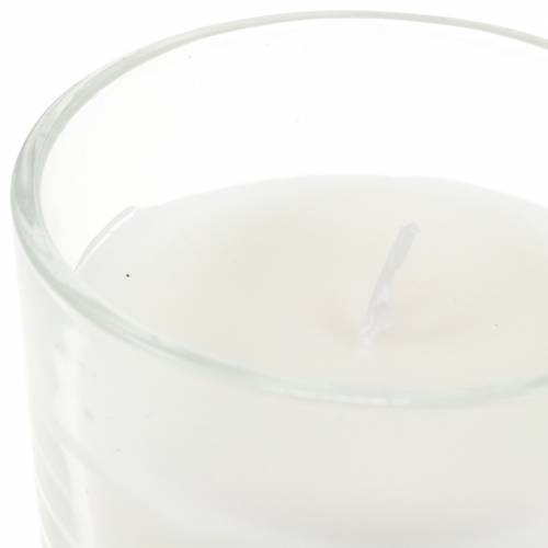 Floristik24 Doftljus i glas vaniljvit Ø8cm H10,5cm