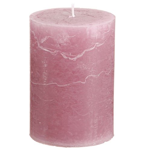 Artikel Enfärgade pelarljus rosa gammalrosa 70x100mm 4 st