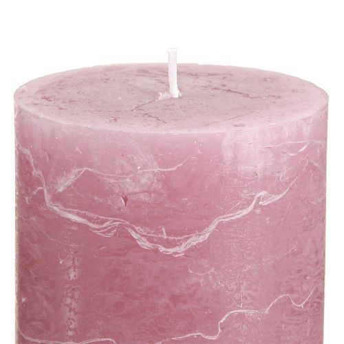 Artikel Enfärgade pelarljus rosa gammalrosa 70x100mm 4 st