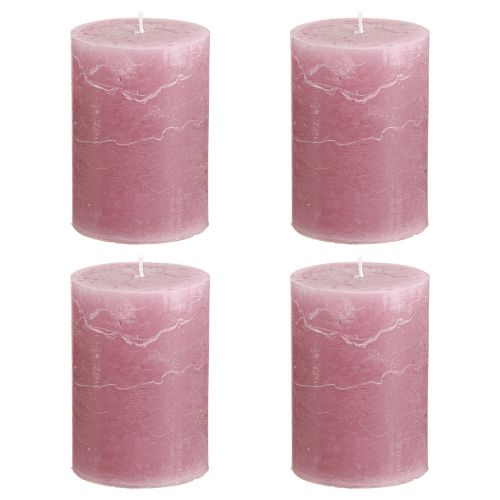 Artikel Enfärgade pelarljus rosa gammalrosa 70x100mm 4 st